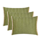 Lush Green Jute - Green Jute Lumbar Cushion Cover