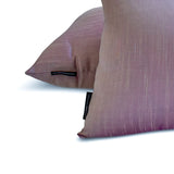 Cream Purple Luxury - Cream & Purple Silk Throw Cushion Cover Pack of 2