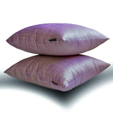 Cream Purple Luxury - Cream & Purple Silk Throw Cushion Cover Pack of 2