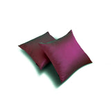 Fuchsia Green Luxury - Fuchsia & Green Silk Throw Cushion Cover Pack of 2