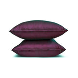 Fuchsia Green Luxury - Fuchsia & Green Silk Throw Cushion Cover Pack of 2
