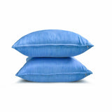 Light Blue Luxury - Blue Silk Throw Cushion Cover Pack of 2