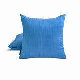 Light Blue Luxury - Blue Silk Throw Cushion Cover Pack of 2