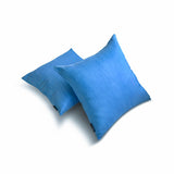 Light Blue Luxury - Blue Silk Throw Cushion Cover Pack of 2
