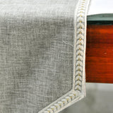 Pearl Aura - Grey Jute Decorative Table Runner