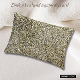 Silver Luminescence - Silver Faux Silk Lumbar Cushion Cover