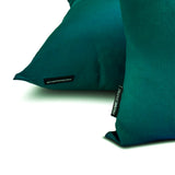 Peacock Green Luxury - Peacock Green Silk Throw Cushion Cover Pack of 2