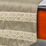 Pearl Serenade - Beige Jute Decorative Table Runner