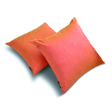 Pink Yellow Luxury - Pink & Yellow Silk Throw Cushion Cover Pack of 2