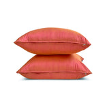 Pink Yellow Luxury - Pink & Yellow Silk Throw Cushion Cover Pack of 2