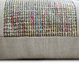 June Mix - Grey Linen & Jute Lumbar Pillow Cover