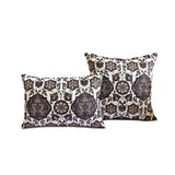 Golestan - Velvet Suede Grey, Blue & Brown Decorative Bed Runner and Cushion Cover