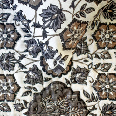 Golestan - Velvet Suede Grey, Blue & Brown Decorative Bed Runner and Cushion Cover
