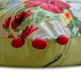 Cockatoo Carnival - Green Cotton Throw Cushion Cover