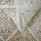 Mabel Ivory - Velvet Ivory Decorative Bed Runner and Cushion Cover