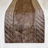 Bourbon Bliss - Velvet Brown Decorative Bed Runner and Cushion Cover