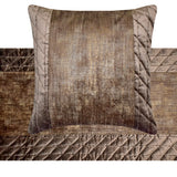 Bourbon Bliss - Velvet Brown Decorative Bed Runner and Cushion Cover