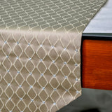 Crystal Angles - Beige Jacquard Decorative Table Runner
