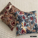 Cockatoo Blue - Blue Cotton Throw Cushion Cover