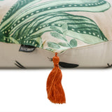 Birdsong Bliss - Green Cotton Throw Cushion Cover