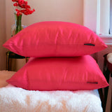 Pink Orange Luxury - Pink & Orange Silk Throw Cushion Cover Pack of 2