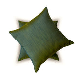 Teal And Yellow Luxury - Teal & Yellow Art Silk Throw Cushion Cover Pack of 2