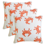 Crab Claw - Coral Cotton Throw Cushion Cover