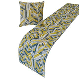 Abstract Array - Cotton Chartreuse Decorative Bed Runner and Cushion Cover