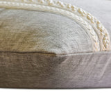 Pearl Gleam - Grey Jute Lumbar Pillow Cover