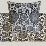 Golestan - Velvet Suede Grey, Blue & Brown Decorative Bed Runner and Cushion Cover