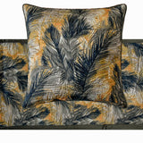 Mystic Palms - Satin Green Decorative Bed Runner and Cushion Cover