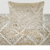 Mabel Ivory - Velvet Ivory Decorative Bed Runner and Cushion Cover