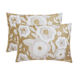 Snowy Gardenia - Beige Velvet Lumbar Pillow Cover