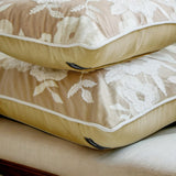 Snowy Gardenia - Beige Velvet Lumbar Pillow Cover