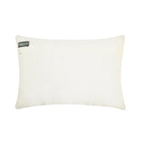 Dazzling Chevron - White & Gold Art Silk Lumbar Pillow Cover