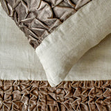Velvet Twists - Velvet Brown Decorative Bed Runner and Cushion Cover