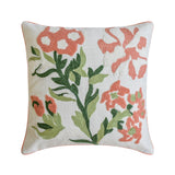 Peachy Petals - Peach Cotton Throw Cushion Cover