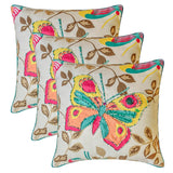 Butterfly Flutter - Pink Cotton Throw Cushion Cover