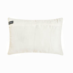 Diamond Radiance - Silver & Clear Art Silk Lumbar Pillow Cover