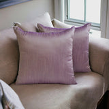 Cream Purple Luxury - Cream & Purple Silk Throw Cushion Cover Pack of 2