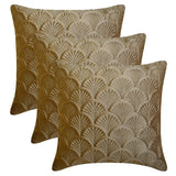 Enchanted Beige - Beige Velvet Throw Cushion Cover