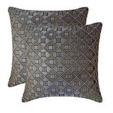 Nexus - Brown Jacquard Throw Cushion Cover
