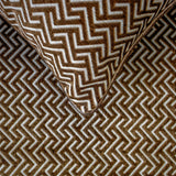 Linked Chevron - Velvet Brown Decorative Bed Runner and Cushion Cover