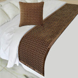 Linked Chevron Decorative Bed Runner and Cushion Cover