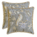 Ava Gray - Gray Cotton Linen Throw Cushion Cover