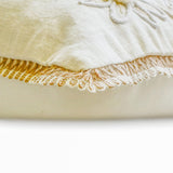 Ava White - White Cotton Linen Throw Cushion Cover