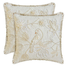 Ava White - White Cotton Linen Throw Cushion Cover