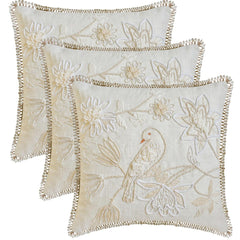 Ava White - White Cotton Linen Throw Cushion Cover