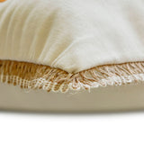 Feathered Whispers - Orange Cotton Throw Cushion Cover