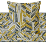 Abstract Array - Cotton Chartreuse Decorative Bed Runner and Cushion Cover